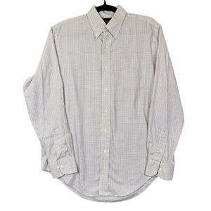 Lauren Ralph Lauren Men's Button Down Dress Shirt Purple White Size 16 34/35